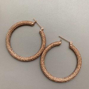 Luv Aj Amalfi Rose gold large hoops hoop earrings